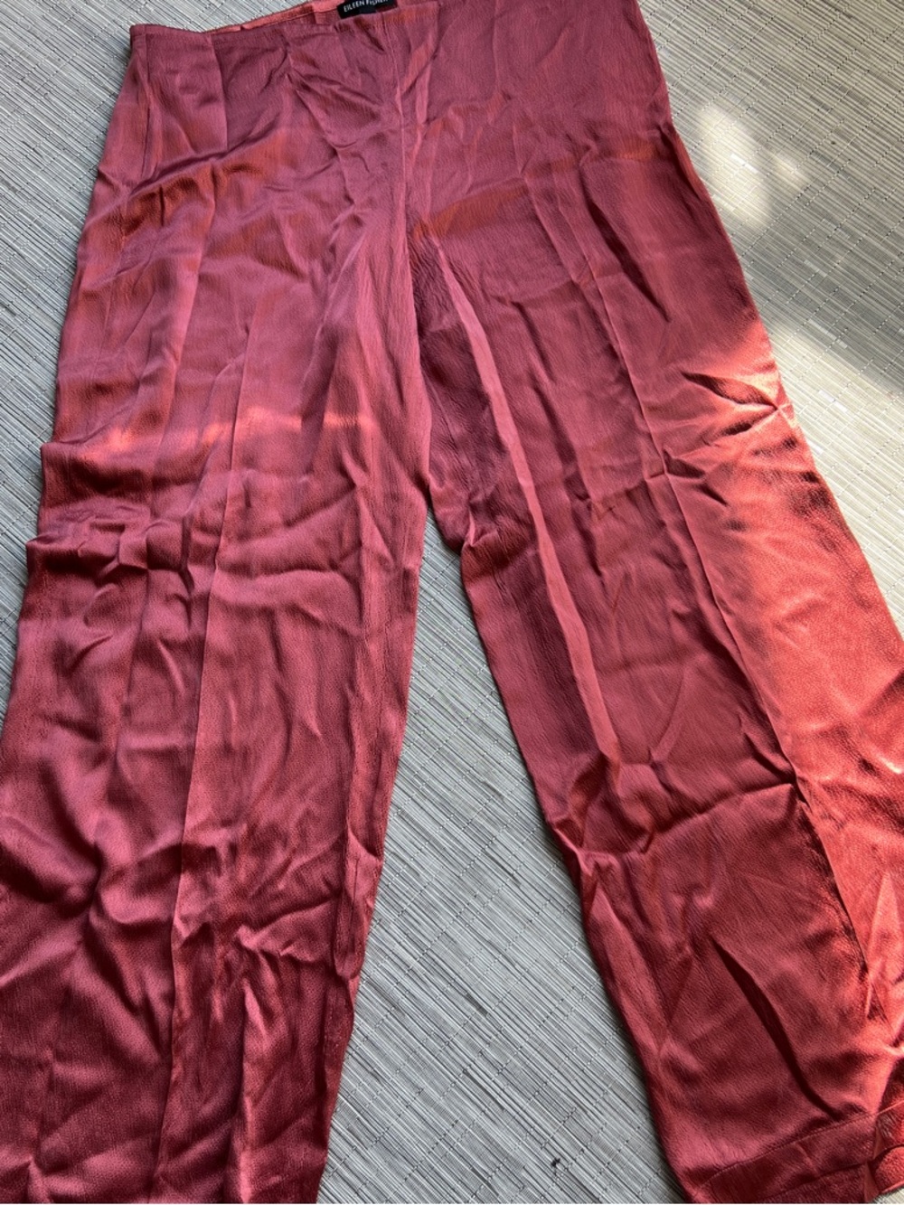 Eileen Fisher Wide-Leg Pants in Rust (Flawed)